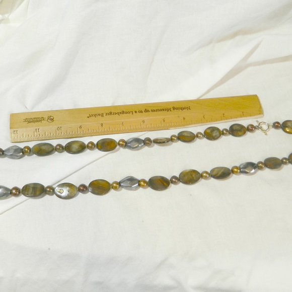 Simon Sebbag Hematite & Tiger Eye Necklace - Picture 5 of 6